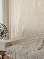 Cortinas De Lino Japonés Grueso Para Dormitorios Y Salones Translúcidas Semi-Oscurecedoras Para Instalación Lateral - details 5