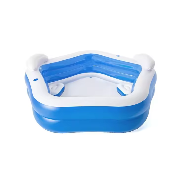 Bestway Piscina Hinchable 2 Camaras Family 213x206x69 cm +6 Años Jardin 54153 - 1