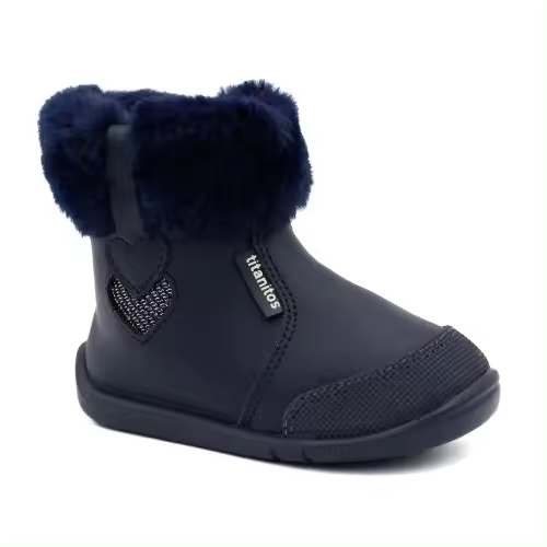 Botas respetuosas lavables TITANITOS YAIZA en marino beige. Hechas en España - 1