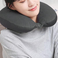 Almohada De Viaje En U Para El Cuello Almohada De Avión Para Dormir Rectangular De Poliéster 100% Recubrimiento De Espuma - details 2