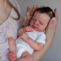 Muñeca Bebé Realista De Silicona Suave 48cm BZDOLL Con Piel Pintada 3D Y Ojos Abiertos Como Recién Nacido Regalo De Cumpleaños Para Niñas - details 0