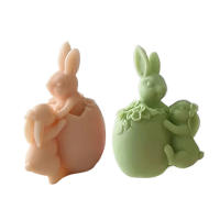 Molde De Hueso De Pascua Conejo De Silicona 3D Para Velas Resina Y Sabón Herramienta De Fabricación De Velas Regalo De Fiestas - details 0