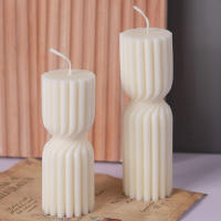 Molde De Vela De Silicón En Forma De Cilindro Para Velas De Estriado DIY Para Decoración De Mesa Y Regalos Hechos a Mano - details 1