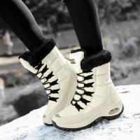 Botas De Invierno Para Mujer Con Plataforma Y Forro De Peluche Botas Altas Impermeables Cómodas Y Cálidas Para Outdoor - details 7