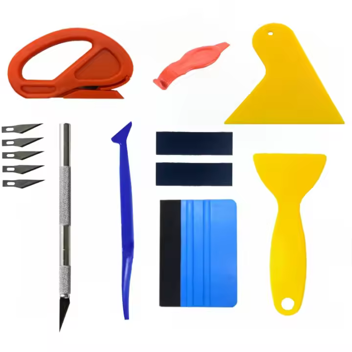 Kit De Herramientas Para Vinilo De Coche Láminas De Ventana Espátula De Vinilo Cuchillo Cortador Herramientas De Adornos Para Vehículos - 1