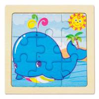 Puzzles Infantiles en Madera. Con 5 diseños Diferentes. Juguetes educativos para niños, Desarrollo Mental. Perfectos para entregar como regalo o detalle en cumpleaños Infantiles, guarderías y fiestas o eventos con niños y niñas. Medida: 11x11 cm. - details 2