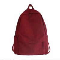 Mochila Versátil De Nylon Gran Capacidad Negro Gris Rojo Blanco Impermeable Lavable Para Estudiantes Computadora Unisex - details 2