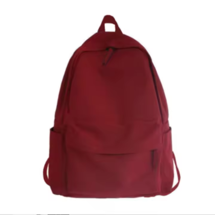 Mochila Versátil De Nylon Gran Capacidad Negro Gris Blanco Rojo Para Estudiantes Lavable Impermeable Bolsa De Computadora Unisex - 1