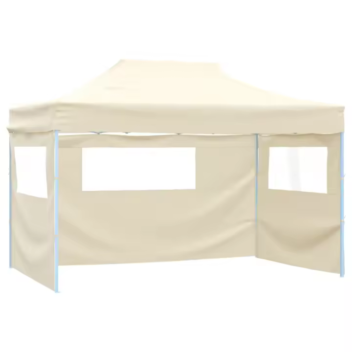 vidaXL Carpa Pabellón Plegable 3 Paredes Cenador Pérgola Eventos Fiestas Patio Color Azul,  Antracita,  Crema y mas - 1