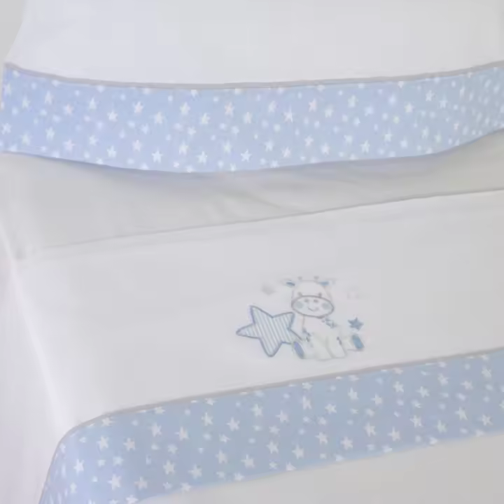 10XDIEZ Juego de sábanas cuna jirafa 378 / - Tejidos suaves y resistentes que garantizan confort y protección para el bebé - 1