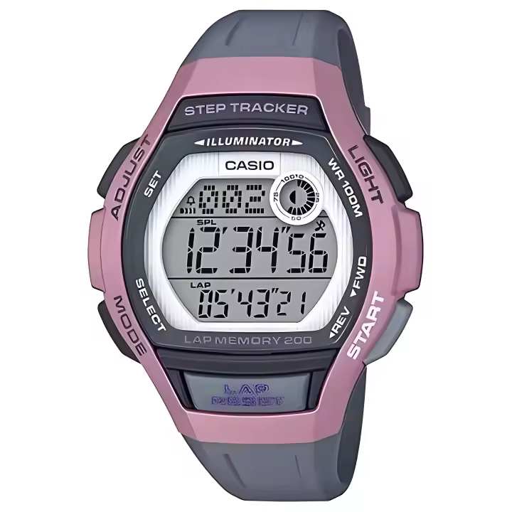 Reloj deportivo mujer Casio LWS-2000H-4AV Runner Step tracker Cuentapasos 100m WR hora mundial 5 alarmas - 1