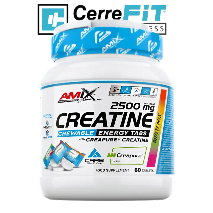 CREATINA CREAPURE MASTICABLE (60TABS) MULTI MIX - Amix  Aumenta la recuperación  Más fuerza  Más energía - 1