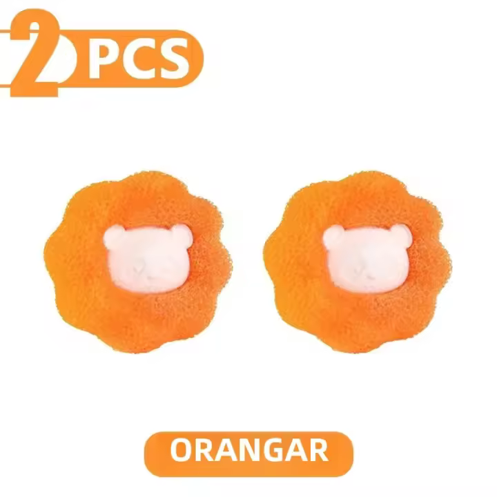 Bolas De Limpieza Para Lavadora Eliminador De Pelo De Mascotas Accesorios Para Gatos Y Perros Recopilador De Pelusa Reutilizable Tamaño Aproximado 6cm - 1