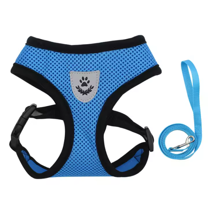 Arnés De Malla Para Perros Pequeños Y Puppies Transpirable Con Reflejos Correa Anti-R Rompible Ajustable Ropa De Pecho Para Mascotas - 1