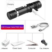 Linterna Táctica LED Potente De Aleación De Aluminio Recargable Por USB Impermeable Con Zoom Para Camping Y Exterior - details 3