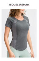 Top De Yoga Para Mujer Transpirable Quick Dry Manga Corta Deporte Fitness Running Camiseta De Gimnasio Ropa Deportiva - details 9