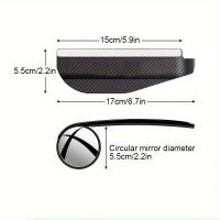 Protector De Espejo Retrovisor Trasero De Coche Con Pestaña Antirayas Fibra De Carbono Visera Para Loco De Manos Blancas Accesorios De Coche - details 7