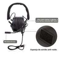Protector Auditivo Táctico ARM next F10 Con Micrófono Cancelación De Ruido Activa Y Amplificación De Sonido Para Tiro - details 5