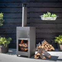 Esschert Design Estufa de Terraza con Horno de Pizza Óxido Brasero Patio Color Marrón,  Negro, y mas - details 1