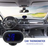 Reloj despertador de temperatura con termómetro electrónico LCD multición para coche - details 0