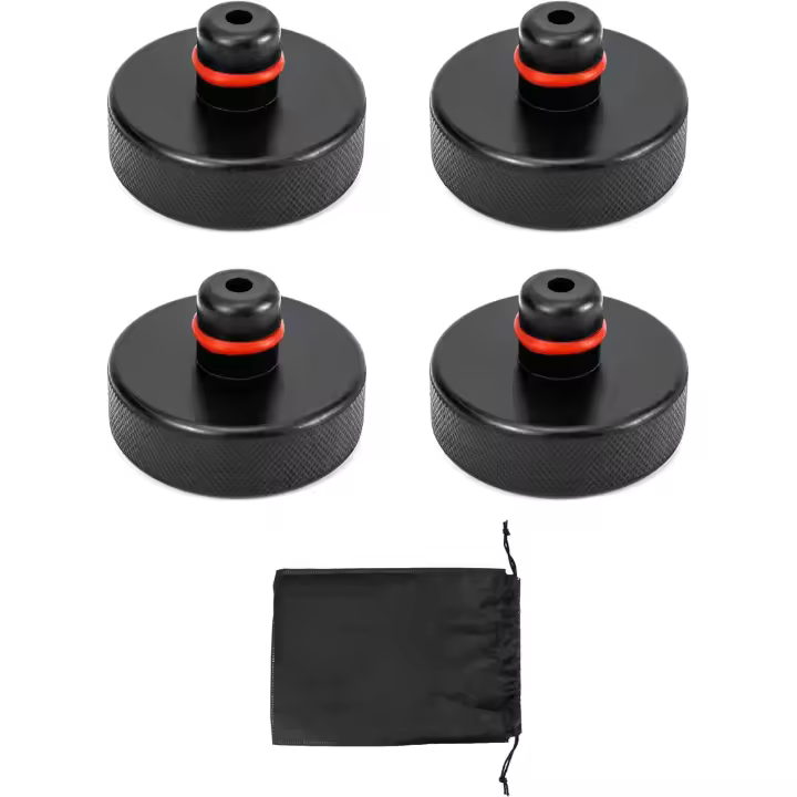 4 piezas de elevación Jack Pad con bolsa de almacenamiento, almohadilla de goma para Tesla Model 3 Model Y Model S, proteger el carril del marco del coche - 1