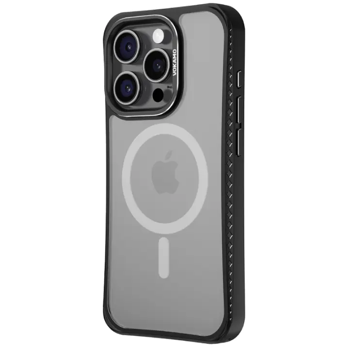 VOKAMO Funda Transparente y Borde de Color con Anillo Magnético Compatible con MagSafe para iPhone 15, iPhone 15 Plus, iPhone 15 Pro, iPhone 15 Pro Max de Alta Calidad y Muy Resistente a los Golpes - Varios Colores - 1