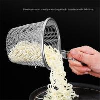 Cestería De Malla De Acero Inoxidable Para Cocinar Al Vapor Enjuague Freír Colador De Verduras Hot Pot Tamaño Grande Resistente Al Calor - details 0