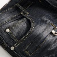 Jean Retro De Buzo Para Hombre Estilo Moderno Con Bolsillo Y Cierre De Cremallera Tejido De Dénim Elástico Slim Straight - details 4