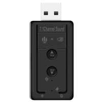 Ociodual Tarjeta de Sonido Externa USB 2 Conectores Mini Jack 3.5mm Panel Volumen Ajustable Silencio Altavoz Micrófono Negro - details 6