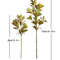 Gran Árbol De Fico Artificial De 120cm Planta Tropical Falsa Con Hojas De Otoño Para Decoración De Jardín Y Hogar Material De Plástico Y Seda - details 11