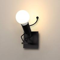 Luz de pared interior LED, lámpara de pared moderna, E27 lámpara de pared de metal Vintage para sala de estar dormitorio pasillo escalera camino (bombilla no incluida) - details 2