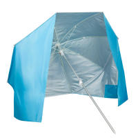 Aktive - Sombrilla playa 2 en 1 con paravientos 200 cm, mástil aluminio, protección solar UV50 con revestimiento plateado, 8 varillas fibra vidrio, diseño portátil, funda transporte incluida, accesorios verano, sombrillas - details 0