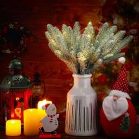 10PCS Ramas De Pino Artificial Para Navidad Árbol De Navidad Decoración De Fiesta Guirnalda De Pinos Con Nieve Regalos Para Decoración De Ambientes - details 6