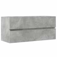 vidaXL Armario para lavabo contrachapada gris hormigón 100x38,5x45 cm - details 1