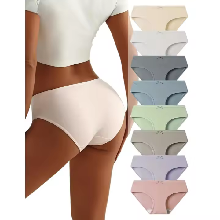 Dacada2005 Bragas Mujer Algodón Elástico  Cintura Media Ropa Interior Cómodas y Suaves Pack de 12 unidades - 1