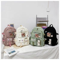 Mochila Para Mujer Impermeable De Nylon Con Múltiples Bolsillos Estilo Kawaii Para Estudiantes Con Capacidad Para Portátil Y Libros - details 8