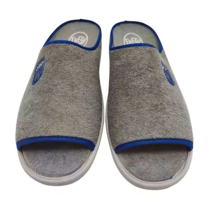 Zapatillas de casa para hombre de verano con puntera abierta Marca Flossy cómodas, flexibles, ligeras y gran confort , con plantilla extraíble y suela perfumada , antideslizante , fabricadas en España ,suaves y tiernas. Calzado para el hogar ideal - 1