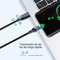 Cable De Carga Rápida NNBILI 120W Tipo C a Tipo C Con Pantalla LED Para Huawei Oppo Vivo Cable De Datos USB a Tipo-C Malla - details 2