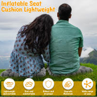 Cojín Inflable Para Silla De Camping Al Aire Libre Viajes Plegable Con Bolsa De Almacenamiento Cojín De Massaje Para Adultos Forma Rectangular - details 6
