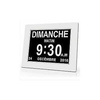Horloge Calendrier Numrique One Piece 7" Avec Date Et Heure Horloge Alzheimer Pour Parents Rappel De Mdicaments Pour Grands-parents Et Enfants - Blanc