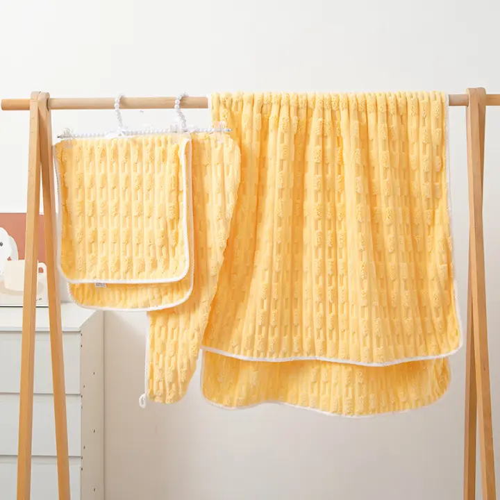 Nuevo producto, toalla de baño de terciopelo de bambú para lavar la cara, toalla de baño, gorro para secar el cabello, juego de toallas suaves y absorbentes para el hogar - 1