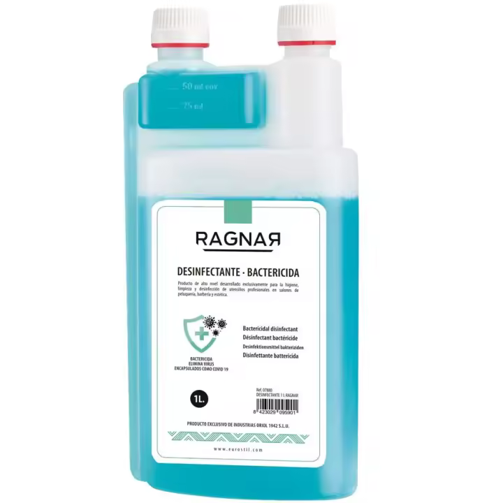 RAGNAR BARBER LINE Desinfectante y Bactericida Ragnar 1L - Cuida y Proporciona el Mejor Servicio - 1