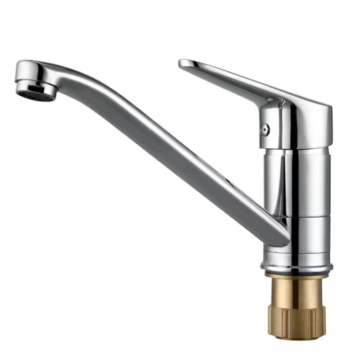 Grifo De Cocina De Cobre Táctil Cromado Para Fregadero Grifo Giratorio Para Agua Caliente Y Fría Con Solenoide Cerámico Estilo Contemporáneo - 1