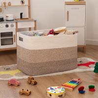 Cesta De Algodón Con Manija Para Almacenamiento Grande Rectangular Super Tela De Hamaca Para Sala De Estar Juguete - details 0
