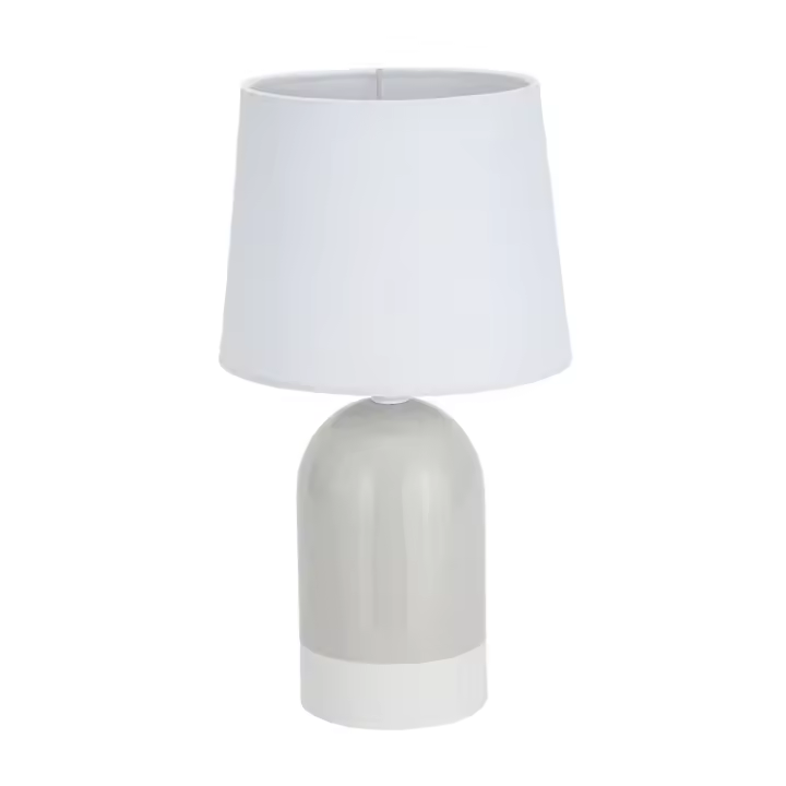 Lámpara de mesa Versa Duo Beige Lino Cerámica 40 W 18 x 32,5 cm - 1