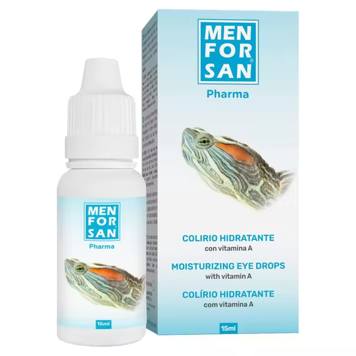 Colirio para Tortugas Terrestre y Acuatica - Hidratante con Vitamina A - 15ml - Con Acido Hialuronico - Menforsan - 1