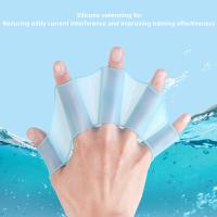 Silicona Aletas De Natación Para Niños Y Adultos Dedos Flexibles Como Patas De Pato Entrenador De Natación Libre Manos Y Piernas - details 1
