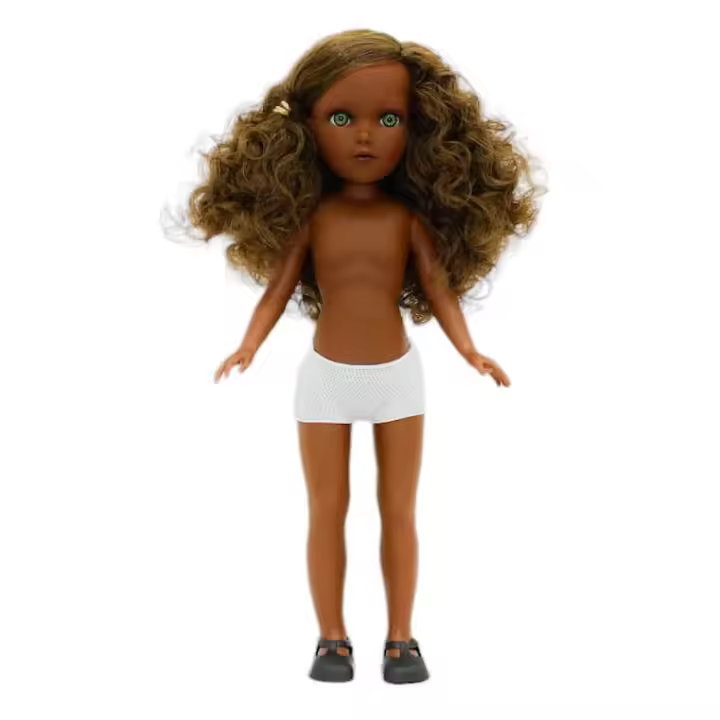 Muñeca desnuda Mari's mulata 35 cm. colección original Vidal Rojas Dolls 100% vinilo. Fabricada en España por Folk Artesanía - 1