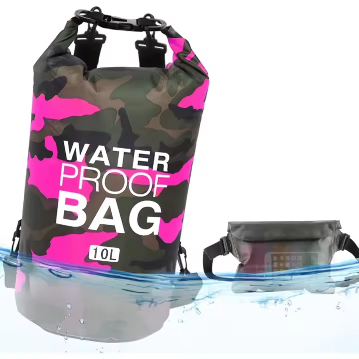 Bolsa seca impermeable, mochila flotante, bolsa de playa, bolsa seca liviana para playa, paseos en bote, pesca, kayak, natación, rafting, camping 10L 20L 30L - 1