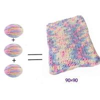 Yarn De Chénille Multicolor Para Tejer Y Crochet 250g/Bola Hilo Grueso Suave Y Cálido Para Mantel Cojín Bufanda Unisex - details 11